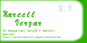 marcell verzar business card